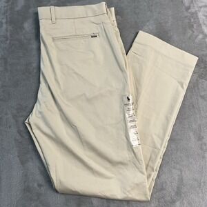 NWOT Polo Golf Ralph Lauren Tailored Fit Golf Pants 34x32 Ivory Stretch Chino